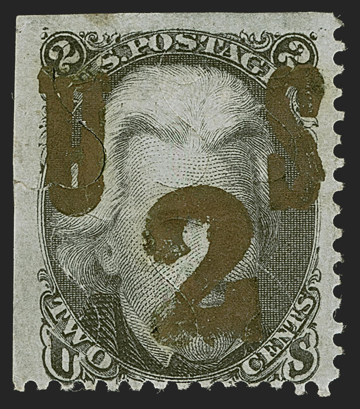 2c black Andrew Jackson stamp