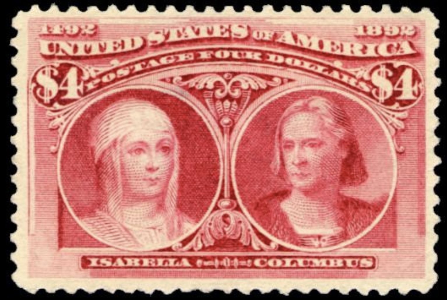 Isabella I of Castile $4 stamp (1893) Famous US women on stamps