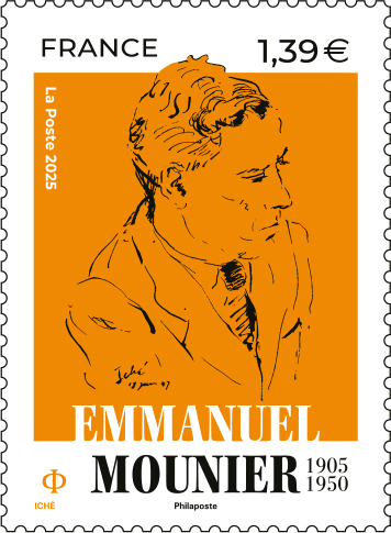 Emmanuel Mounier stamp, new stamps of France 2025