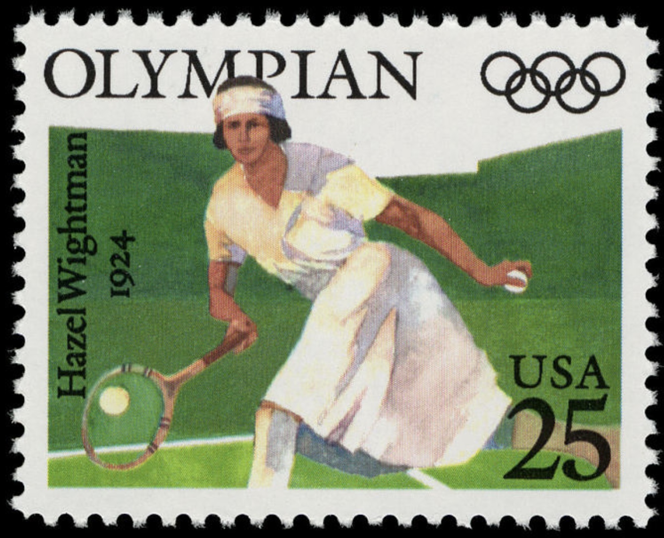 Hazel Wightman 25c stamp (1990) USA Famous Women on stamps