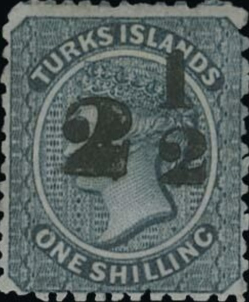 1 shilling surcharged 2½d stamp