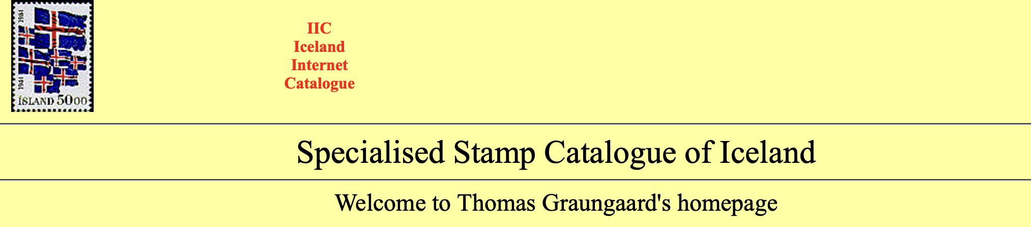 Thomas Graungaard's Iceland Catalogue, Iceland stamps