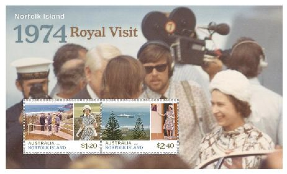 Norfolk Island 1974 Royal Visit Australia Stamp series 2024