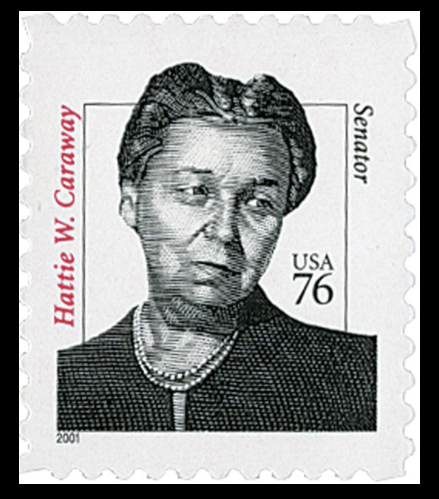 Hattie Wyatt Caraway 76c stamp Famous US women on stamps