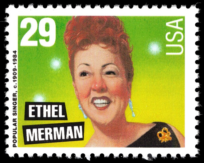 Ethel Merman 29с stamp (1994) USA Famous Women on stamps
