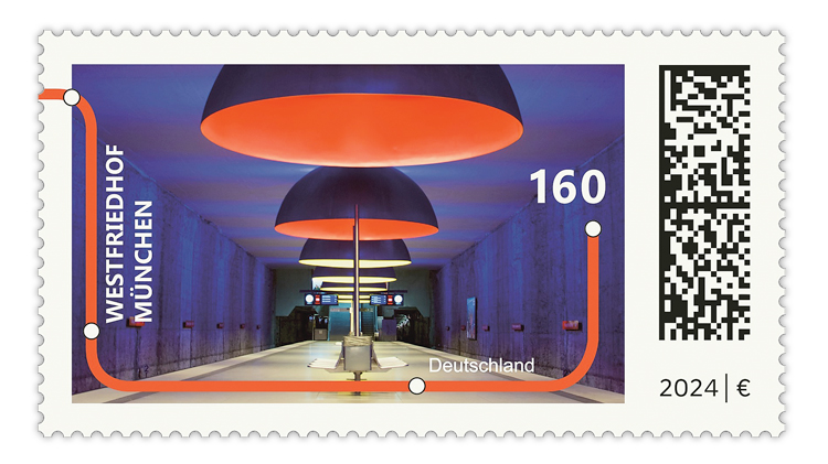 Westfriedhof München / Subway Station Stamp Series, Germany stamp 2024