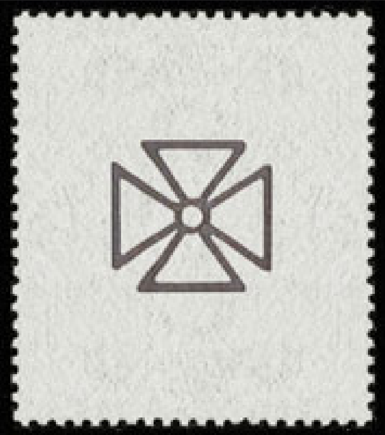UK, Maltese Cross watermark on postage stamps