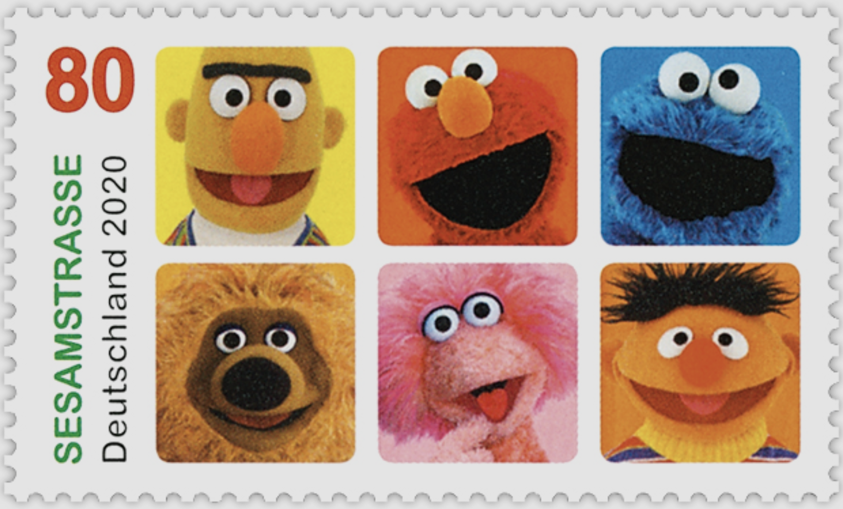 Sesame street stamp series by Deutsche Post 2020 