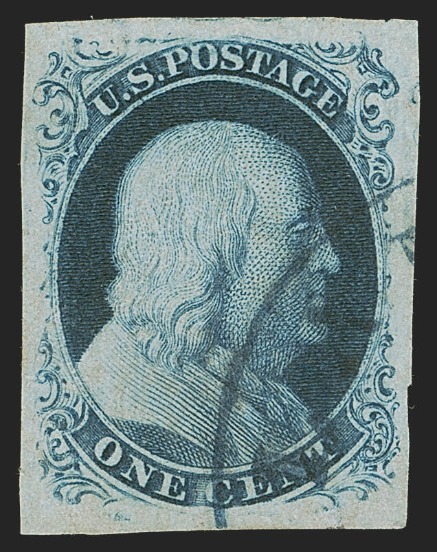 USA, George Washinghton, 1851, 1c, blue stamp