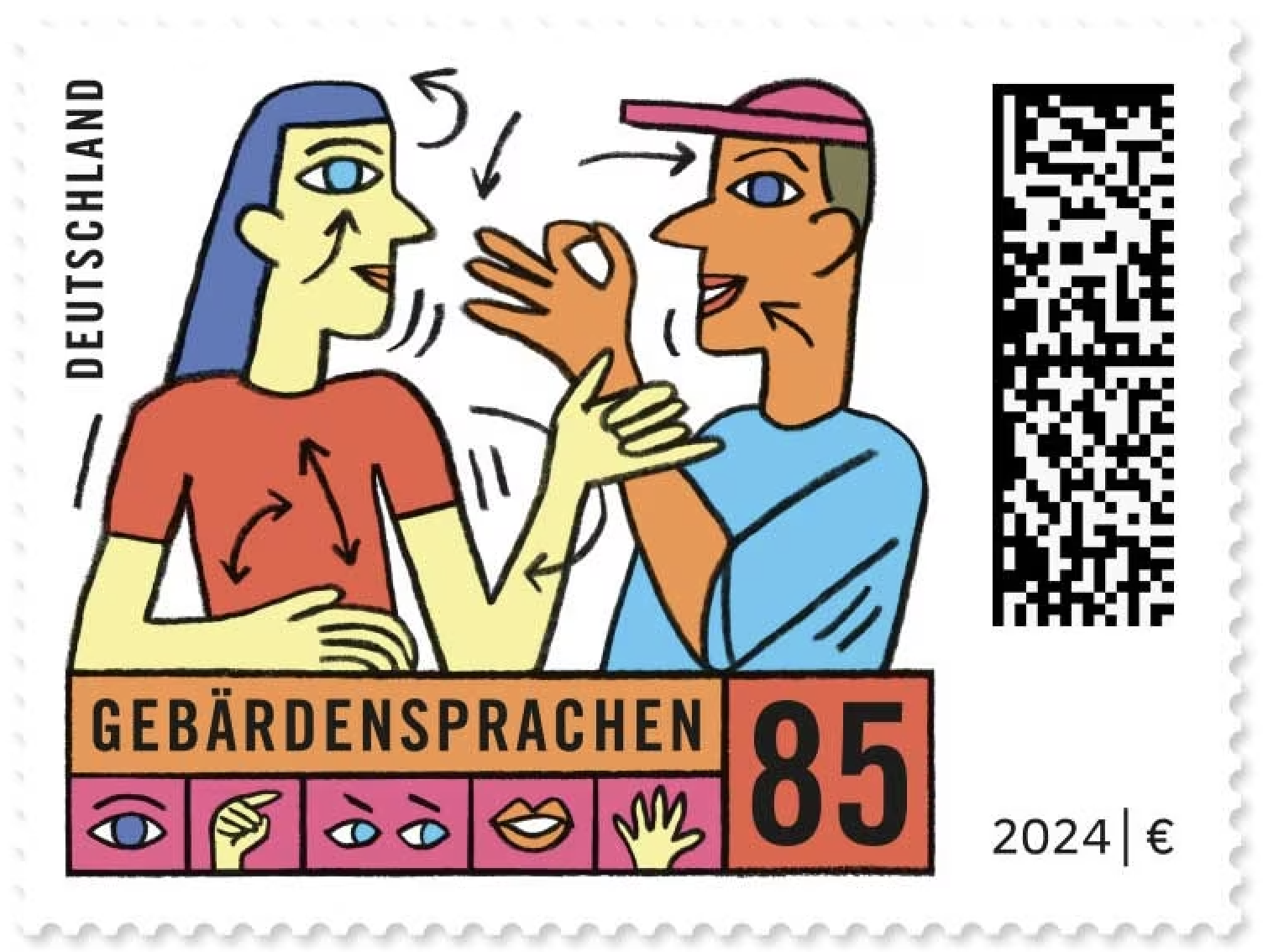 Gebärdensprachen, sign language, Germany stamp 2024