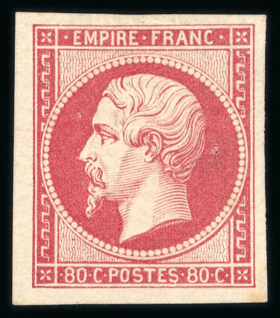 Emperor Napoleon III, 80с, red stamp