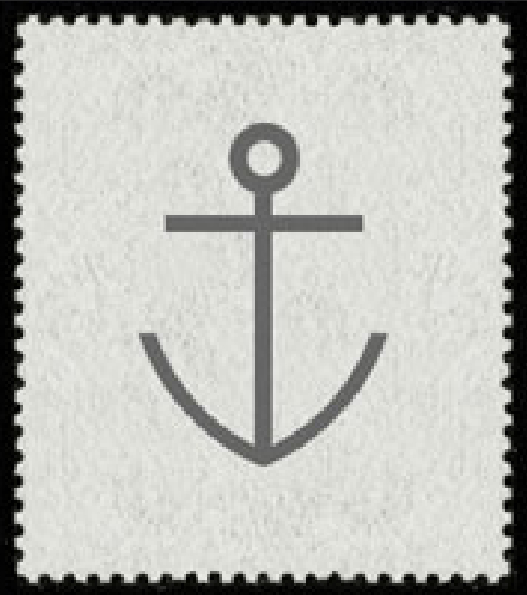 UK, Large Anchor watermark on postage stamps