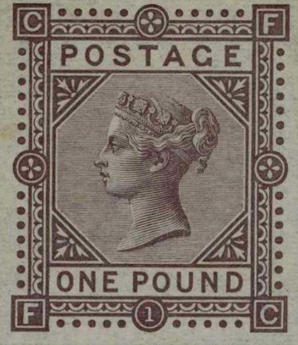 1878, £1 Queen Victoria brown-lilac stamp