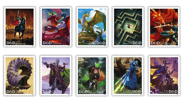 11. Dungeons and Dragons - US 2024 stamp series