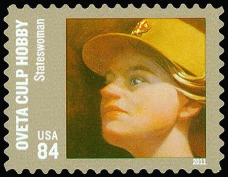 Oveta Culp Hobby 84c stamp Famous US women on stamps