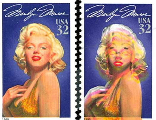 Color shift error stamps