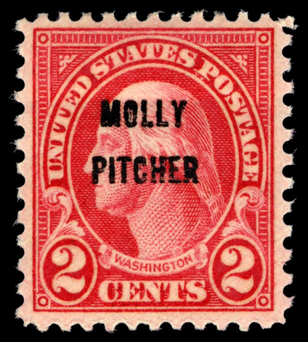 Molly Pitcher 2c stamp (1928) Famous US women on stamps