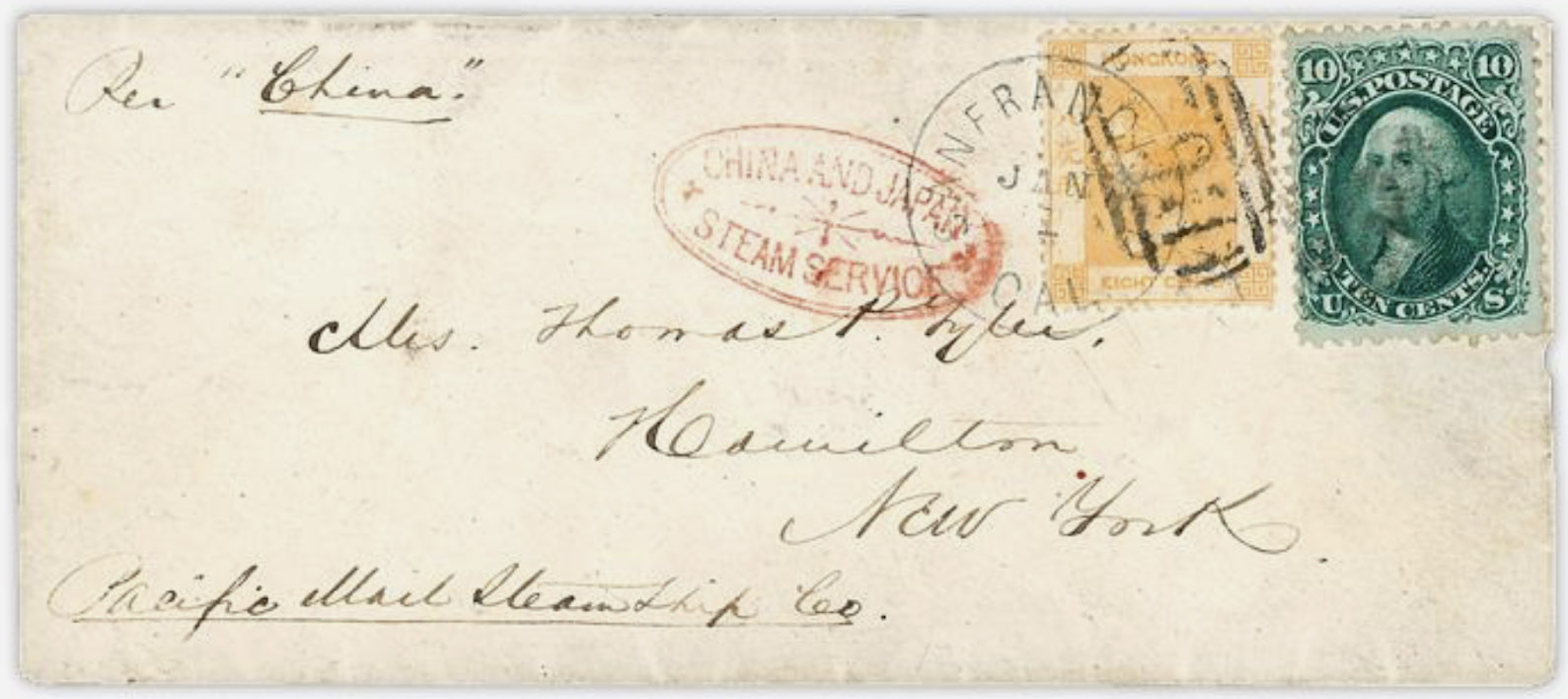 Hong Kong to Hamilton letter