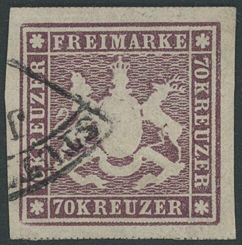 Coat of arms, 70 Kr, brown purple stamp, Germany