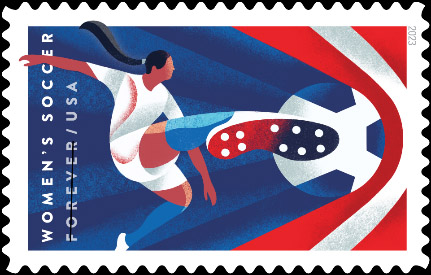 Women’s Soccer US stamp 2023