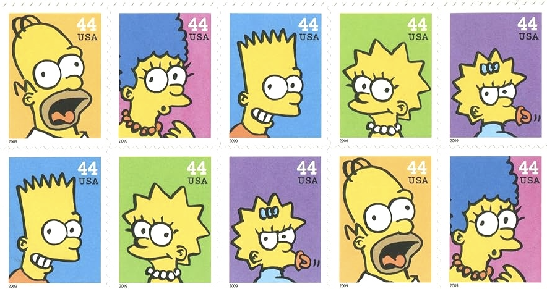 The Simpsons Stamp series 2009 
