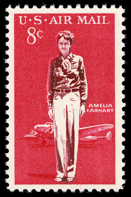Amelia Earhart 8c stamp (1963) USA famous women on stamps