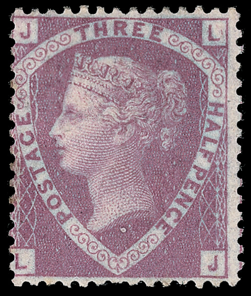 Queen Victoria, 1860, 1d, rosy mauve, blued paper, British stamps