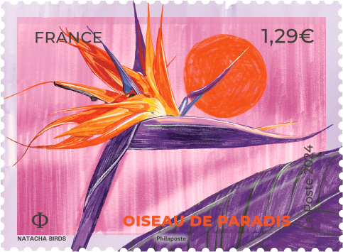 Tropical Flowers French stamps 2024
