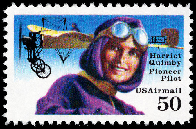 Harriet Quimby 50c stamp (1991) USA Famous women on stamps