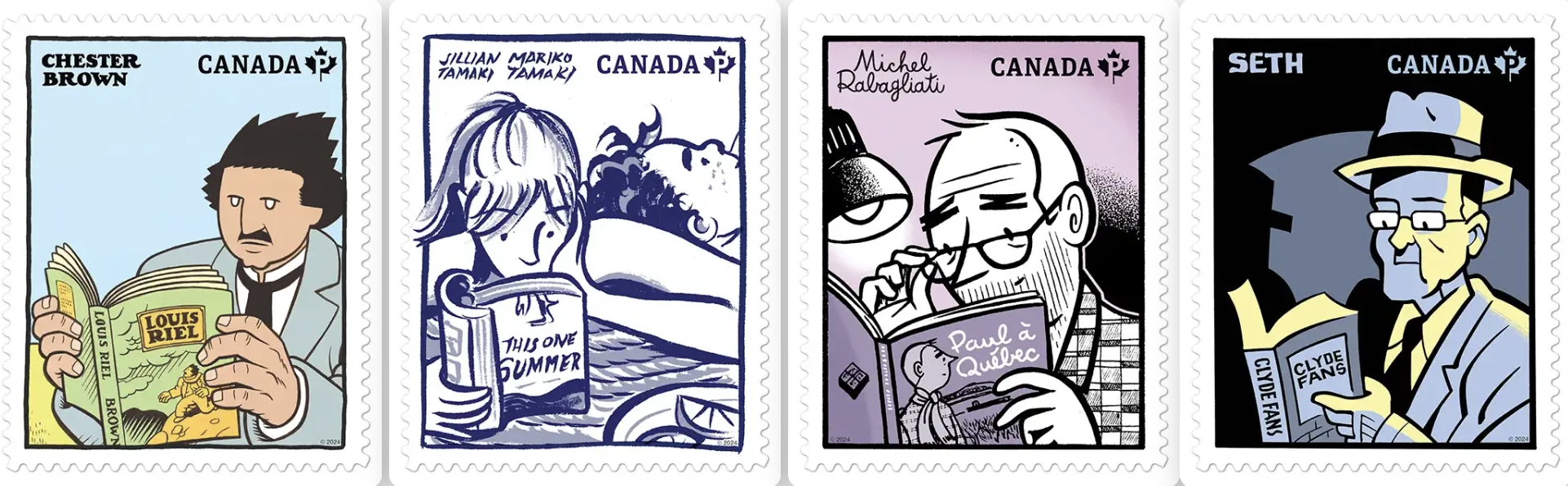 Graphic Novelists Canada new stamps 2024