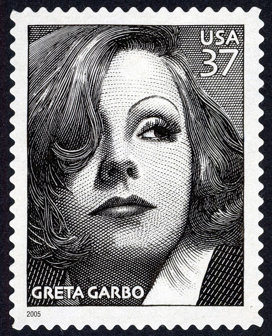 Greta Garbo 37c stamp Famous US women on stamps