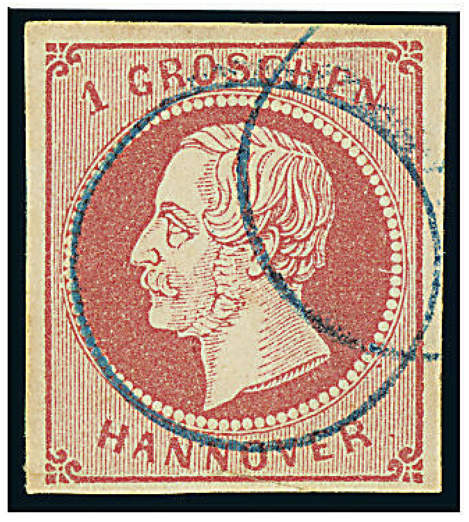 King George V, 1 Gr, rose stamp Germany
