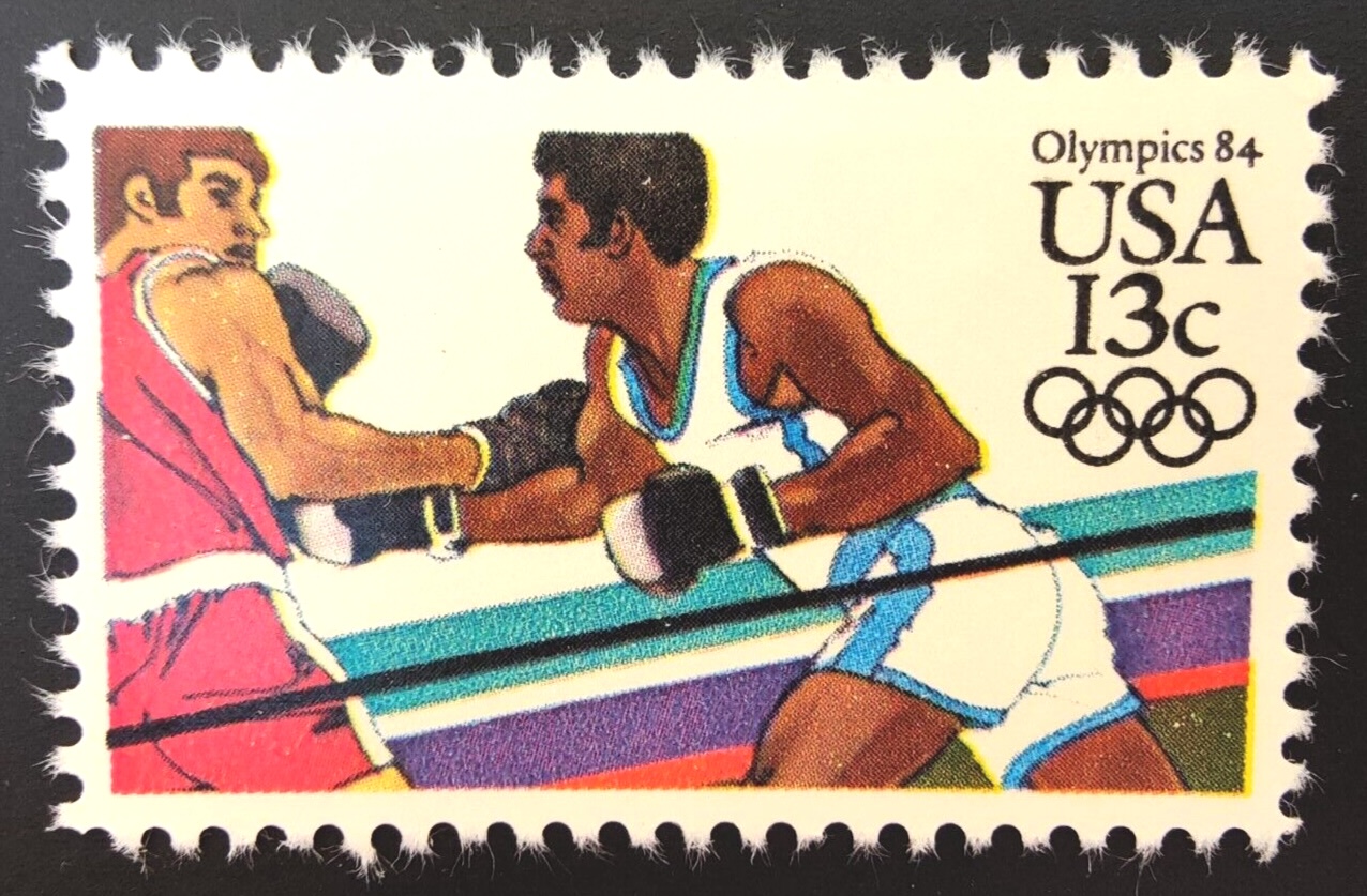 1984 Summer Olympics: the 13c 4-Stamp Series color misregistraions