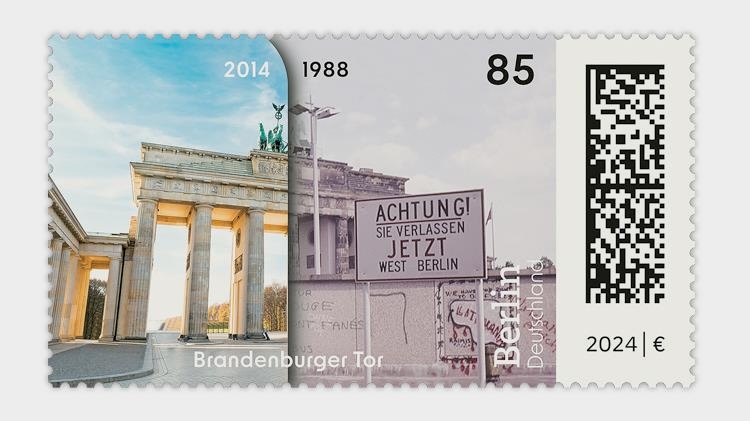 Brandenburger Tor / Time travel stamp series, Germany 2024