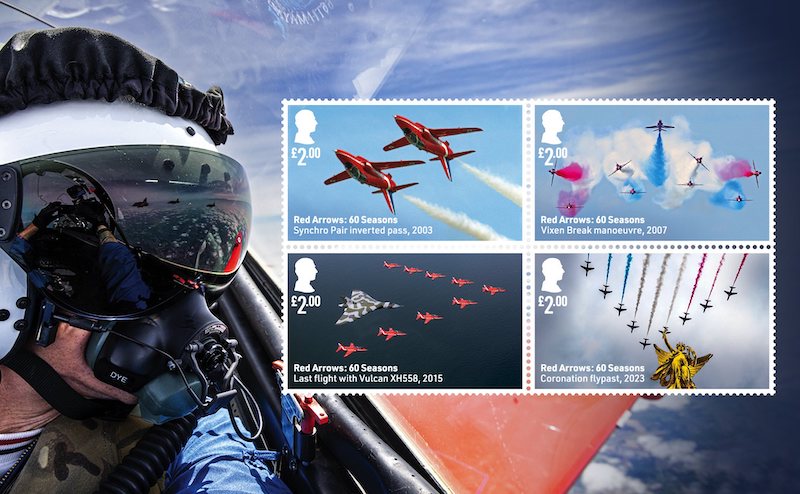  Red Arrows new stamp series UK 2024