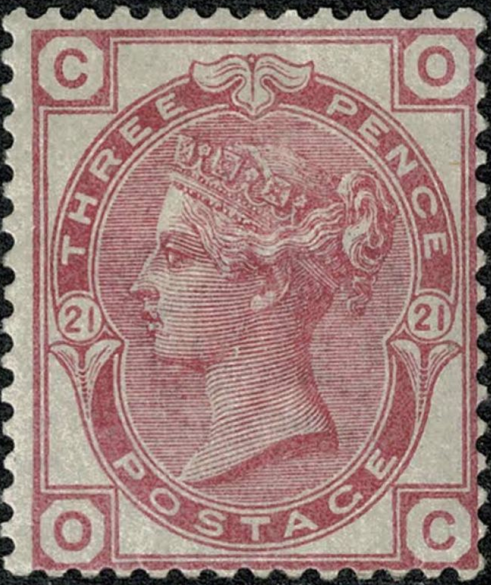 Great Britain, Queen Victoria, 3d rose stamp, Scott #83, 1881