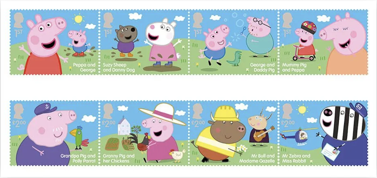 Peppa Pig stamp series 2024 UK