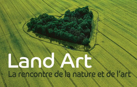 Land art the meeting of nature and art stamp / Land art la rencontre de la nature et de l'art France