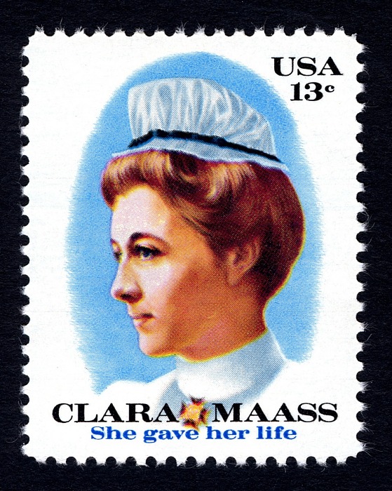 Clara Maass 13c stamp (1976) USA