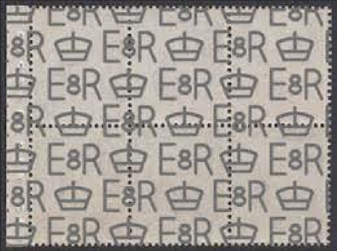 UK, Block E8R watermark on postage stamps