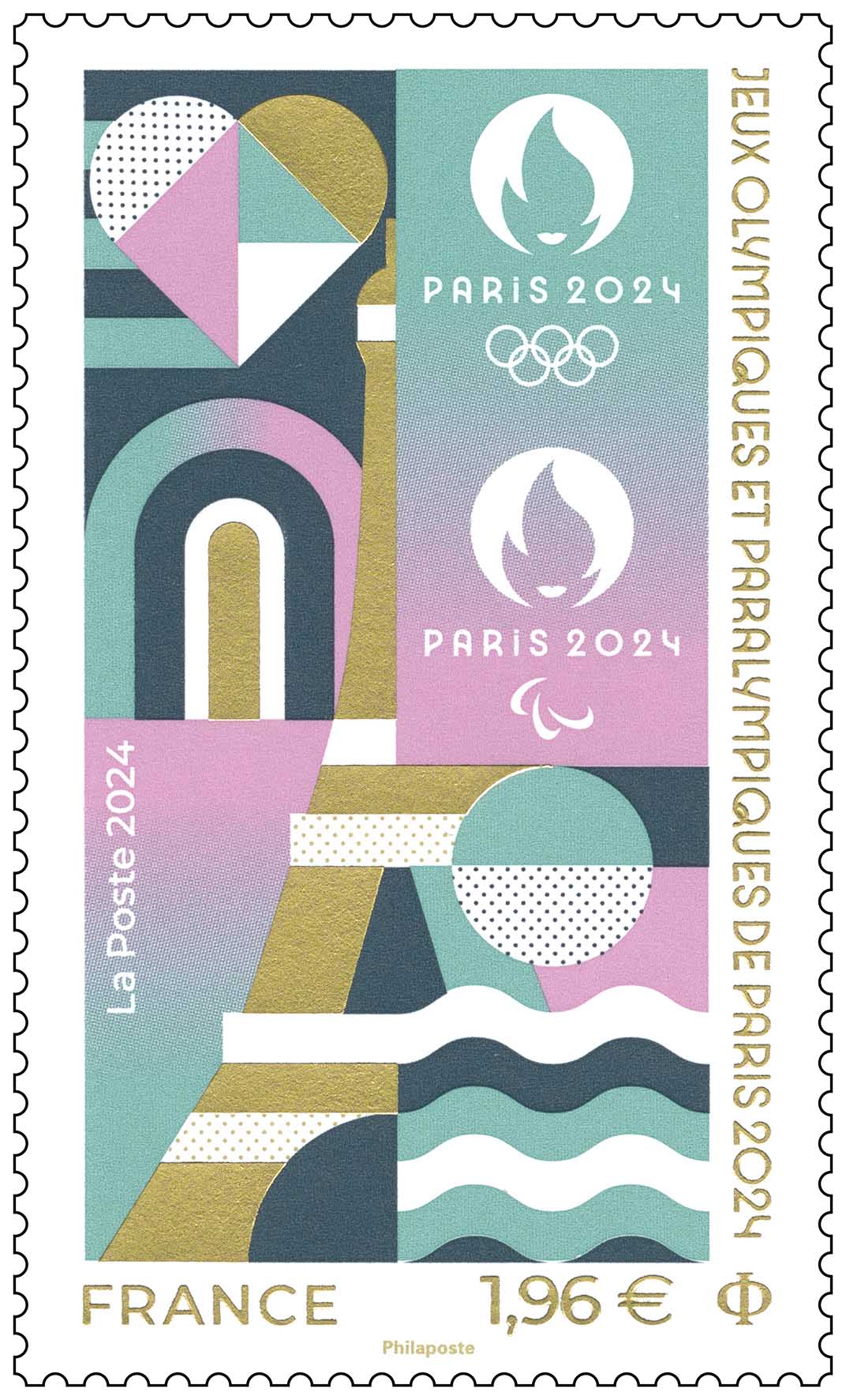 The Official Stamp of Olympic and Paralympic Games in Paris 2024