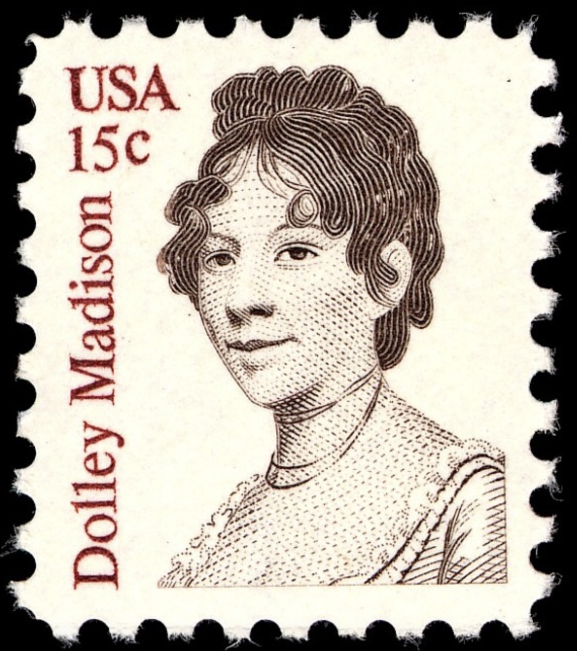Dolley Madison 15c stamp (1980) USA Famous Women on stamps