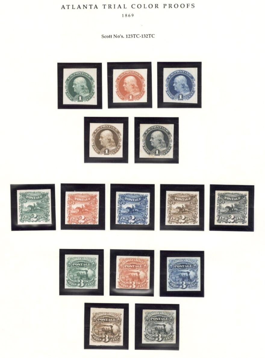 unique 78 "Atlanta" collection of three-colored plate proofs