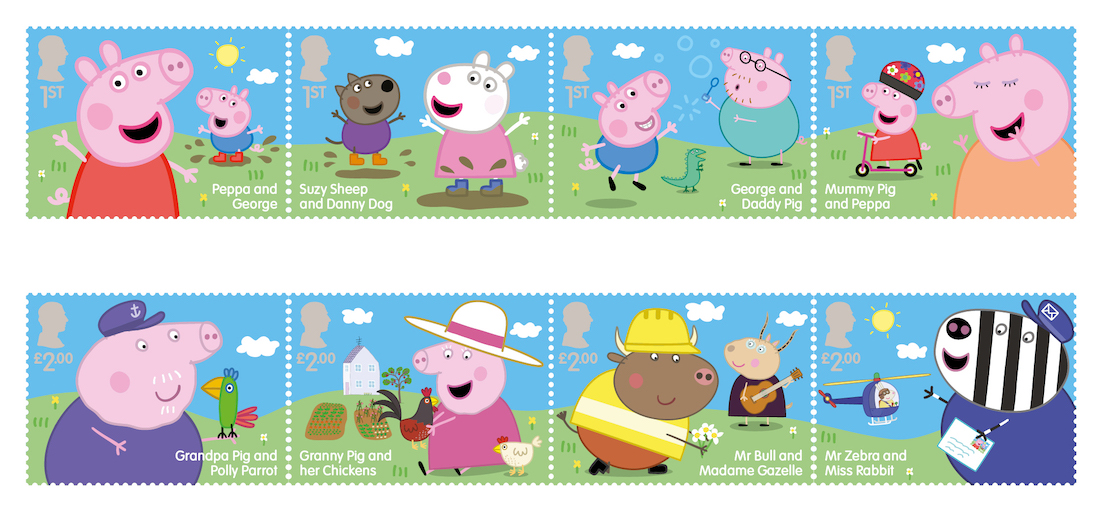 Peppa Pig Stamp series UK 2024