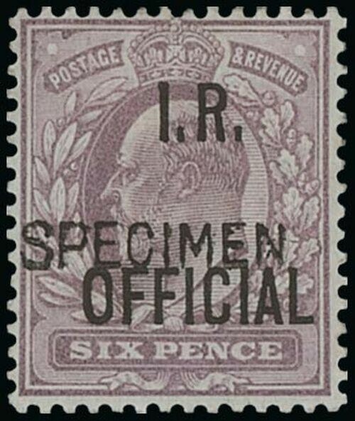 1902-1904, 6 pence, Inland Revenue, pale dull purple, fine and fresh color, rarity stamp