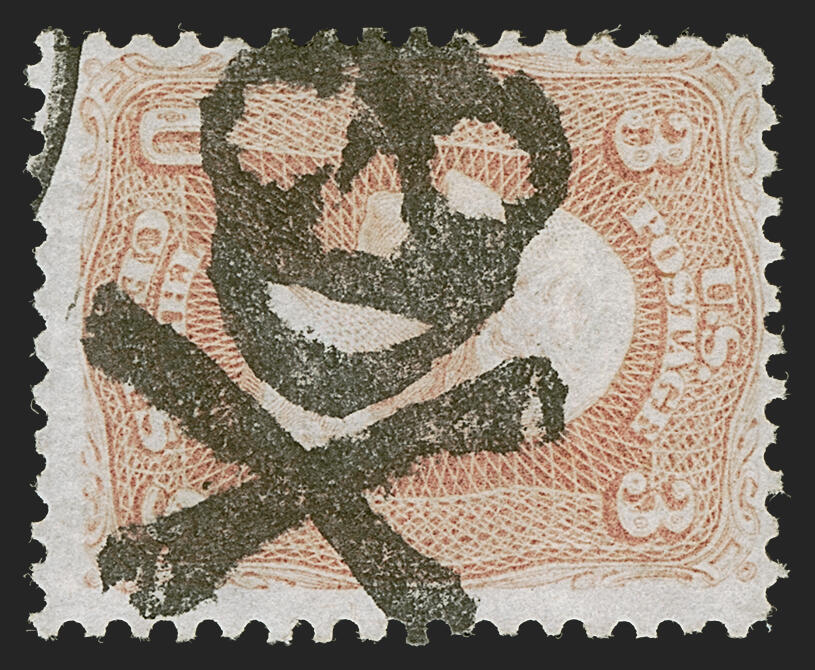 3c, rose, brilliant color, USA stamp