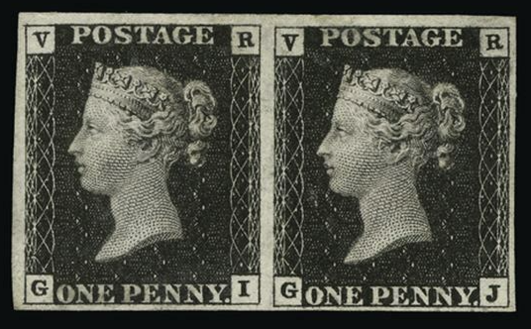 1840, Penny Black stamp, Great Britain