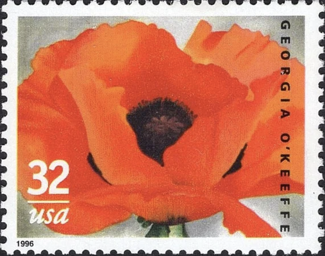 Georgia O’Keeffe 32с stamp (1996) USA Famous Women on stamps