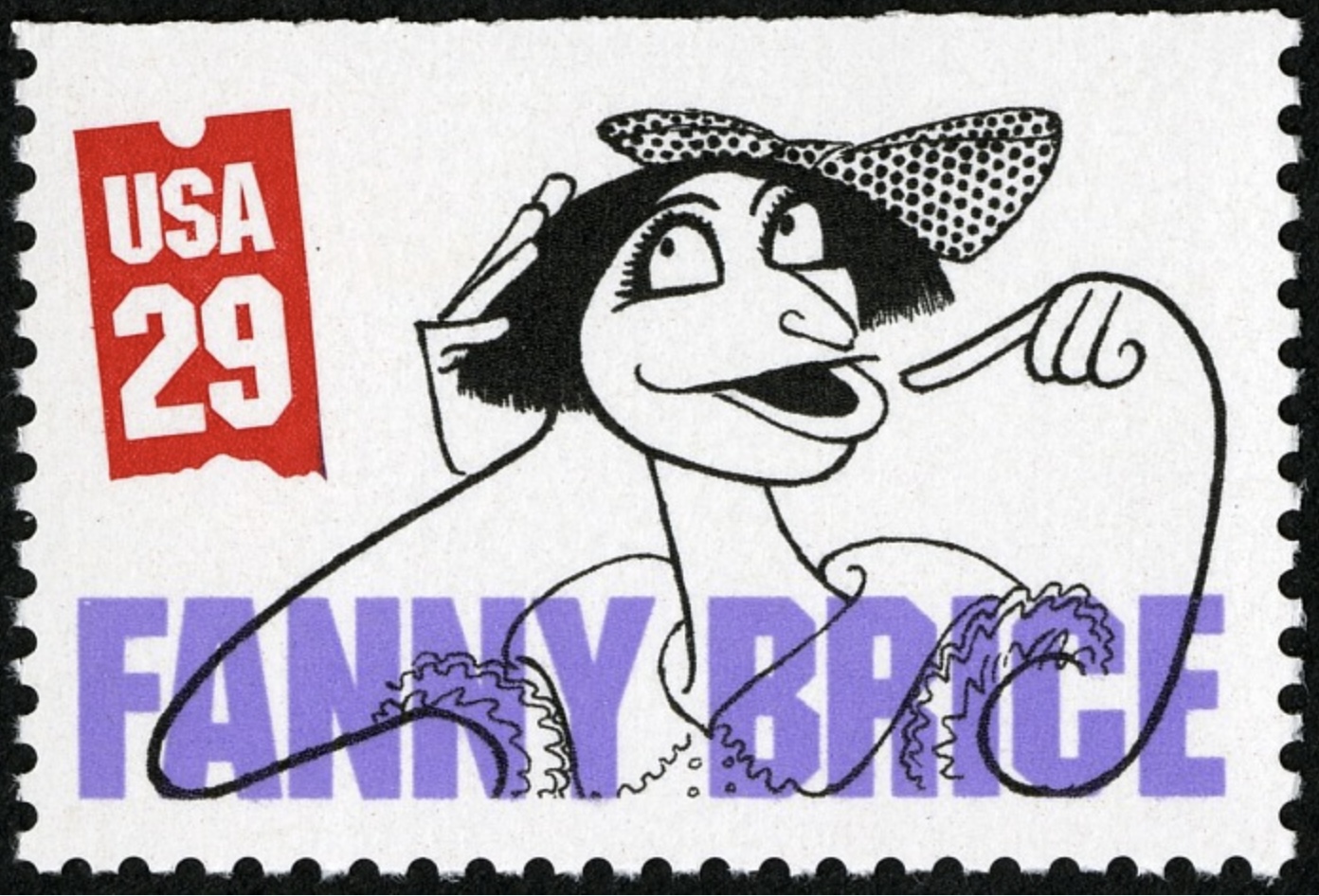 Fanny Brice 29c stamp (1991) USA Famous women on stamps
