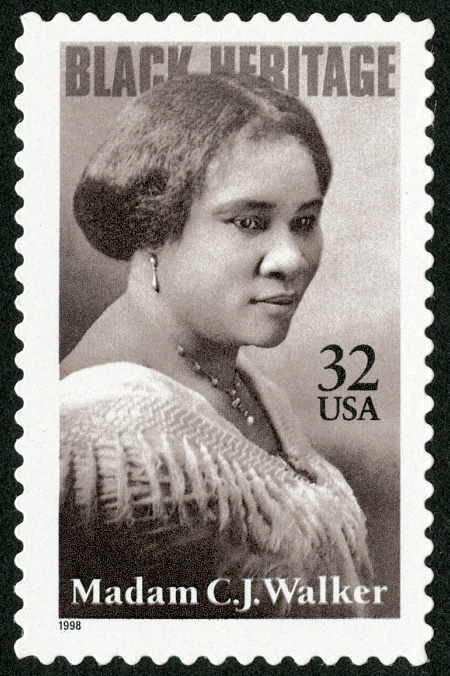 Madam C. J. Walker 32c stamp Famous US women on stamps